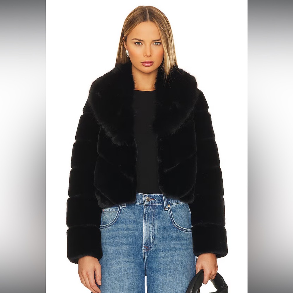 Generation Love Vinci Faux Fur Jacket in Tan